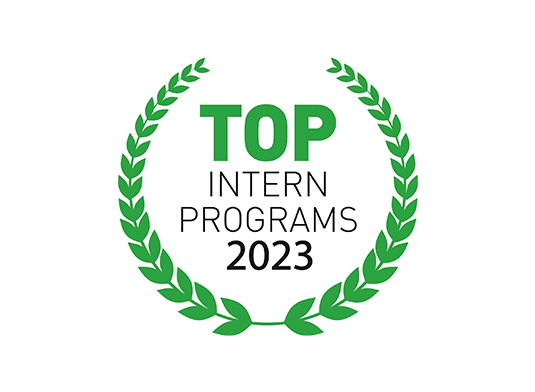 Award badge Top Interns Programs 2023