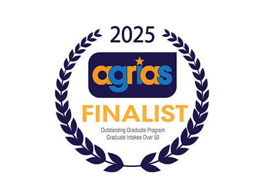 graduate program finalist badge over 50